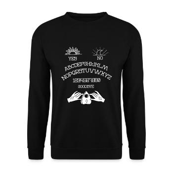 Ouija Board Witchcraft Wicca Spooky - Unisex Sweatshirt - black - Front - Alina (178cm) & Michal (187cm)