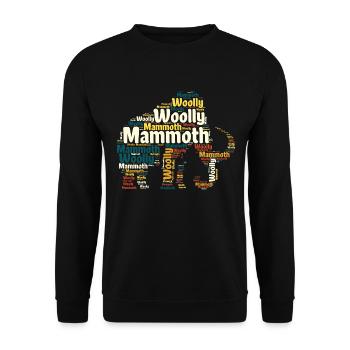 Mammoth Laineux nuage de mots Mammoth Homme - Unisex Pullover - Schwarz - Vorne - Alina (178cm) & Michal (187cm)
