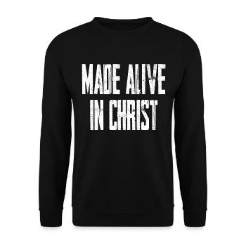 Made Alive In Christ - Unisex Pullover - Schwarz - Vorne - Alina (178cm) & Michal (187cm)