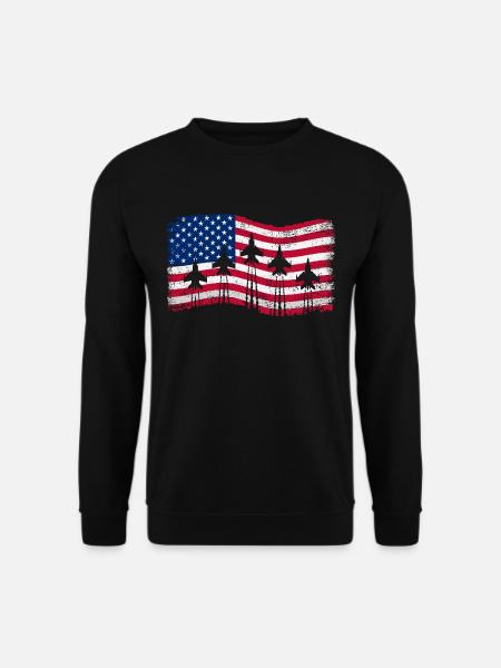 American fighter jets 4 July - Unisex Sweatshirt - black