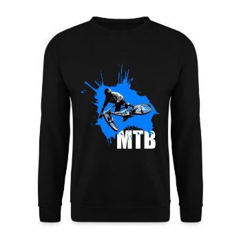 Mountainbike Sprung Downhill cross MTB - Unisex Pullover - Schwarz - Vorne - Alina (178cm) & Michal (187cm)