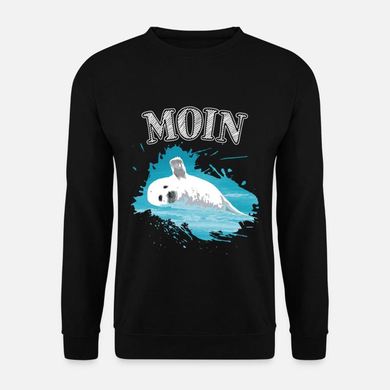 Nordsee Seehund Baby Moin Ostsee - Unisex Pullover - Schwarz