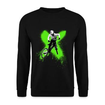 garçon cool sautant en vélo de montagne - Sweat-shirt Unisexe - noir - Devant - Alina (178cm) & Michal (187cm)