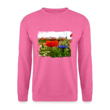 Peintures à l'huile de champ d'été de fleurs de pavot - Sweat-shirt Unisexe - rose - Devant
