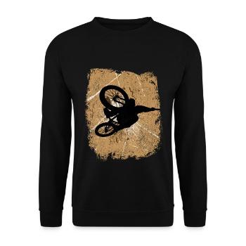 cool dirt bike rider boy vole avec vélo - Sweat-shirt Unisexe - noir - Devant - Alina (178cm) & Michal (187cm)
