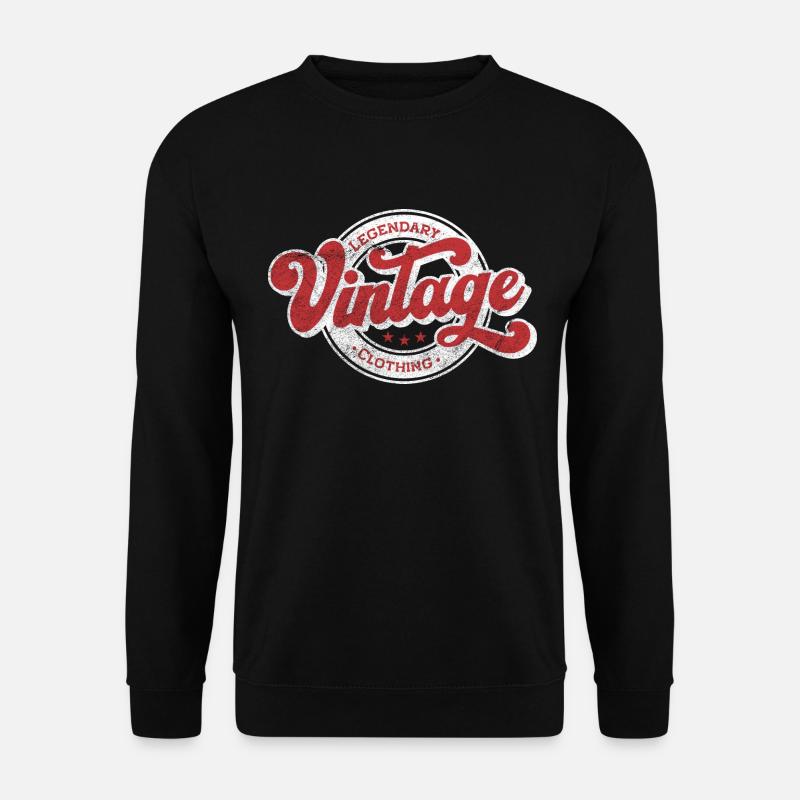 Legendäre Vintage Denim Kleidung retro rot - Unisex Pullover - Schwarz