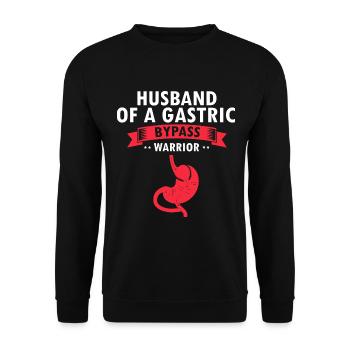 Gastric Bypass and Gastric Bypass Surgery Design - Unisex Sweatshirt - black - Front - Alina (178cm) & Michal (187cm)