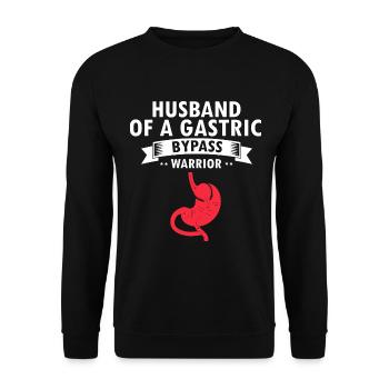 Gastric Bypass and Gastric Bypass Surgery Design - Unisex Sweatshirt - black - Front - Alina (178cm) & Michal (187cm)