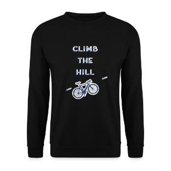 Vélo de route vélo cadeau cycliste sur route tour de montagne - Sweat-shirt Unisexe - noir - Devant - Alina (178cm) & Michal (187cm)