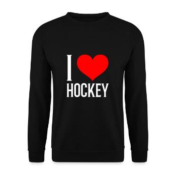I love hockey I love hockey inline gift - Unisex Sweatshirt - black - Front - Alina (178cm) & Michal (187cm)