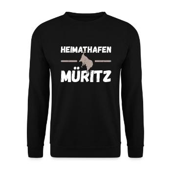 Heimathafen Müritz - Unisex Pullover - Schwarz - Vorne - Alina (178cm) & Michal (187cm)