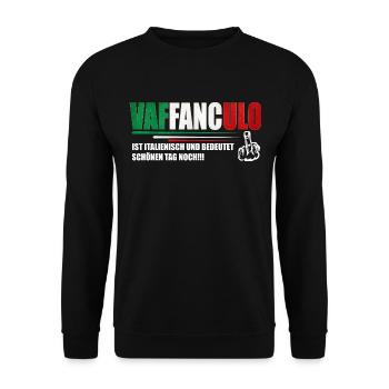 Vaffanculo, Italien, Italienisch, Spruch - Unisex Pullover - Schwarz - Vorne - Alina (178cm) & Michal (187cm)