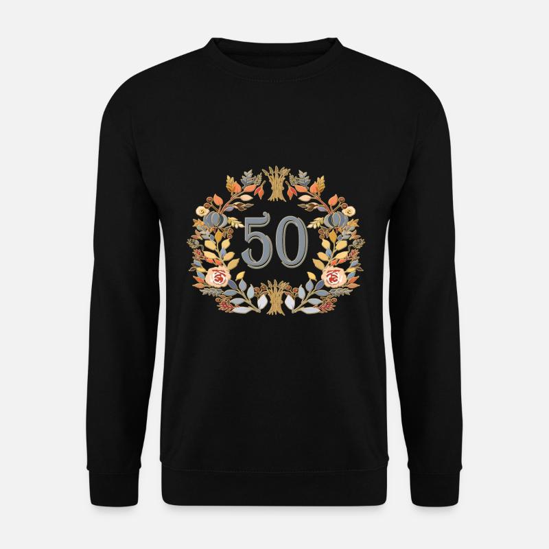 50, Geburtstag, runder Geburtstag, Jubiläum - Unisex Pullover - Schwarz