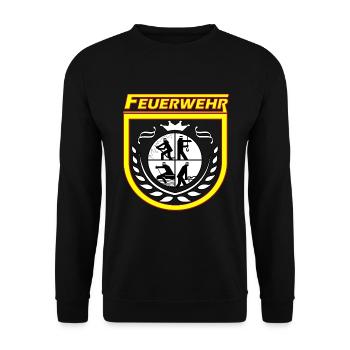 fire Department - Unisex Sweatshirt - black - Front - Alina (178cm) & Michal (187cm)