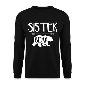 Sœur Ours Sister Bear - Sweat-shirt Unisexe - noir - Devant - Alina (178cm) & Michal (187cm)