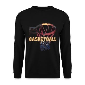 basketball - Unisex Sweatshirt - black - Front - Alina (178cm) & Michal (187cm)