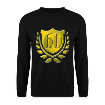60th, 60th birthday - Unisex Sweatshirt - black - Front - Alina (178cm) & Michal (187cm)