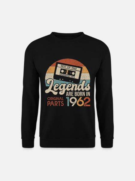59 ans legends 1962 cadeau 59e anniversaire 1962 - Sweat-shirt Unisexe - noir