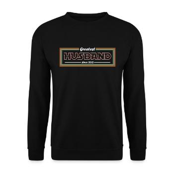 Le plus grand mari depuis 2012 - Sweat-shirt Unisexe - noir - Devant - Alina (178cm) & Michal (187cm)