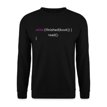 Lecture amusante et conception de codage - Sweat-shirt Unisexe - noir - Devant - Alina (178cm) & Michal (187cm)