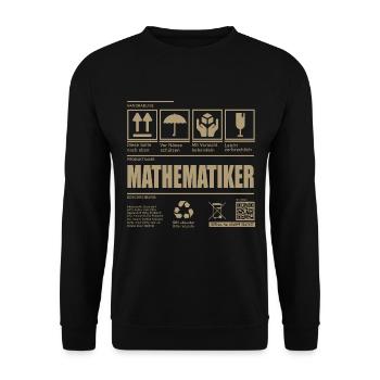 Mathematik lustiges Versandetikett Mathematiker - Unisex Pullover - Schwarz - Vorne - Alina (178cm) & Michal (187cm)