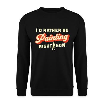 Peintre et vernis je préférerais peindre en disant - Sweat-shirt Unisexe - noir - Devant - Alina (178cm) & Michal (187cm)