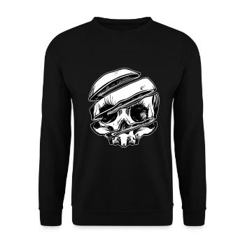 Skull Slice - Unisex Sweatshirt - black - Front - Alina (178cm) & Michal (187cm)