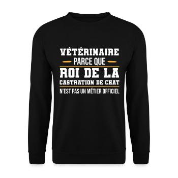 cadeau marrant vétérinaire humour fun - Sweat-shirt Unisexe - noir - Devant - Alina (178cm) & Michal (187cm)
