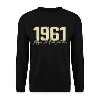 Original 1961 Rétro 1961 Cadeau d’anniversaire 1961 - Sweat-shirt Unisexe - noir - Devant - Alina (178cm) & Michal (187cm)