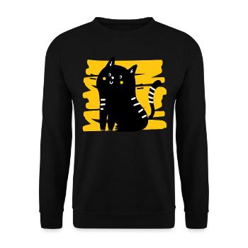 Kitty - Unisex Sweatshirt - black - Front - Alina (178cm) & Michal (187cm)