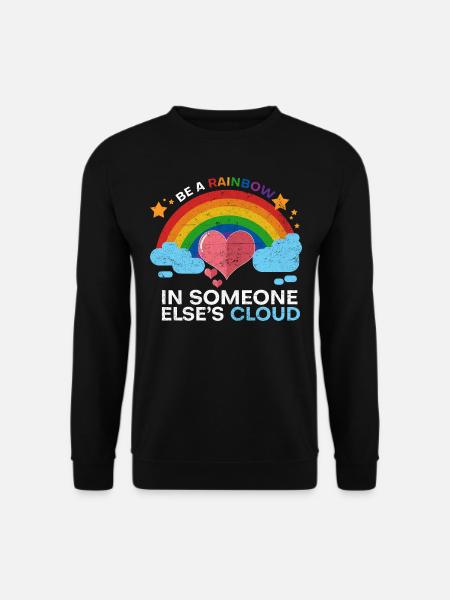 Rainbow heart love - Unisex Sweatshirt - black