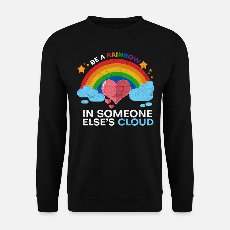 Rainbow heart love - Unisex Sweatshirt - black