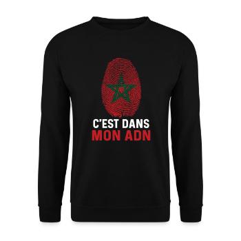 Maroc c'est dans mon adn - Sweat-shirt Unisexe - noir - Devant - Alina (178cm) & Michal (187cm)
