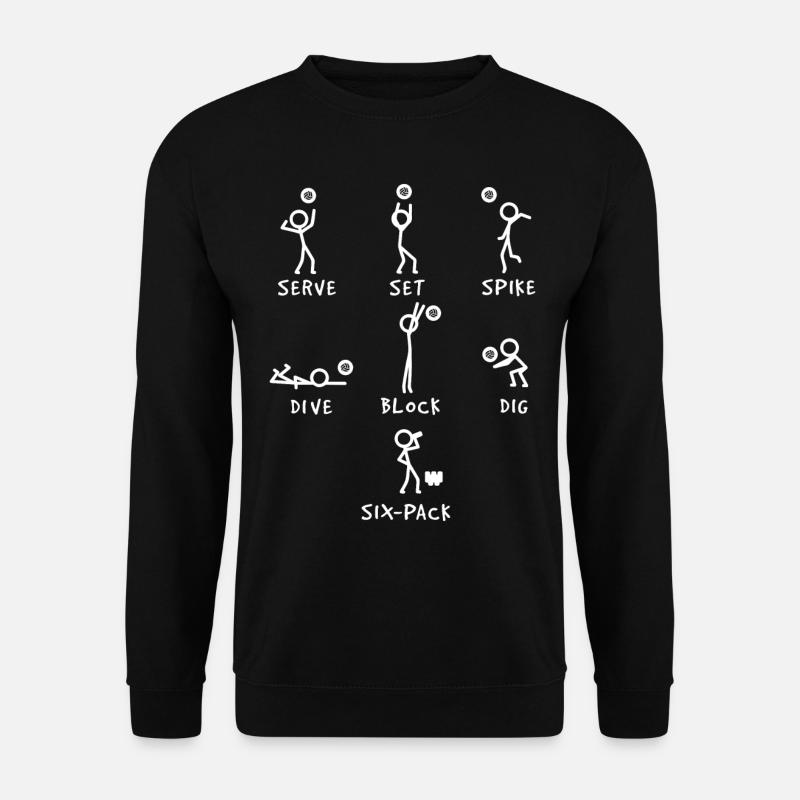 Volleyball techniques - Unisex Sweatshirt - black