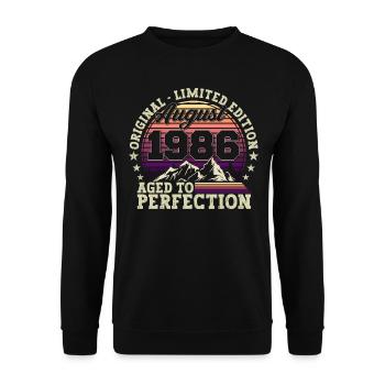 Original Août 1986 36th Birthday Fun Gift - Sweat-shirt Unisexe - noir - Devant - Alina (178cm) & Michal (187cm)