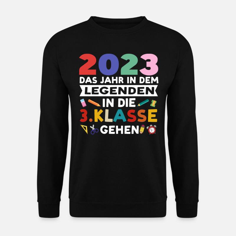 3.Klasse 2023 Anfang Drittklässler Geschenk - Unisex Pullover - Schwarz