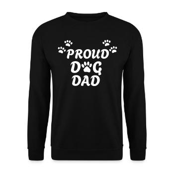 Stolzer Hunde Papa - Unisex Pullover - Schwarz - Vorne - Alina (178cm) & Michal (187cm)