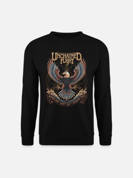 Unchained Flight - Eagle & Sacred Geometry - Unisex Sweatshirt - black