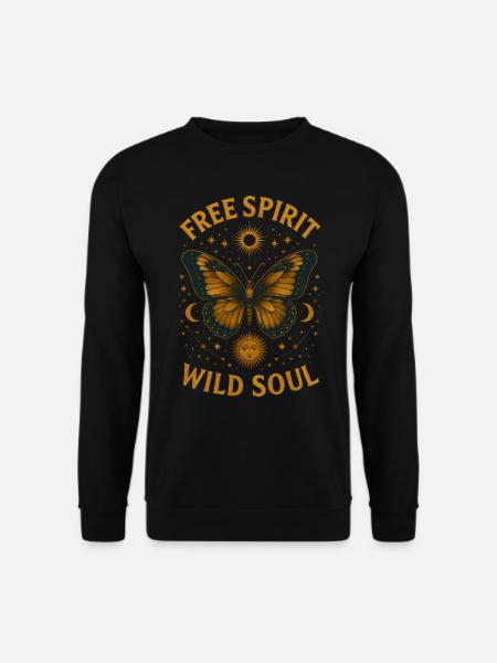 Free Spirit Wild SoulArt - Unisex Pullover - Schwarz