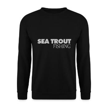 Sea trout pêche pêche sur la truite de mer Baltique - Sweat-shirt Unisexe - noir - Devant - Alina (178cm) & Michal (187cm)