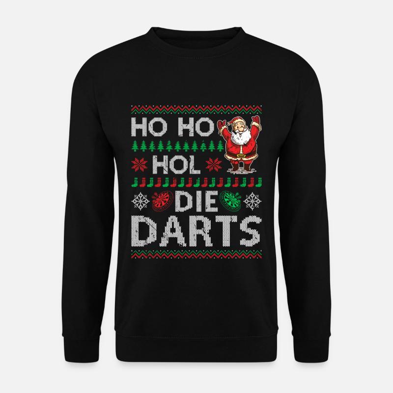 Weihnachten Ho Ho Hol Die Darts Ugly Christmas - Unisex Pullover - Schwarz
