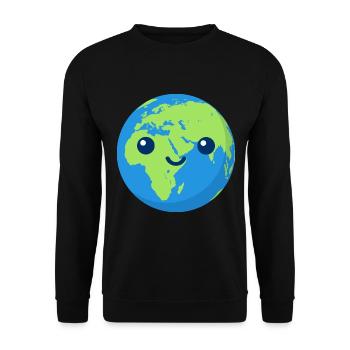 Gift for environmentalists student demo Earth - Unisex Sweatshirt - black - Front - Alina (178cm) & Michal (187cm)