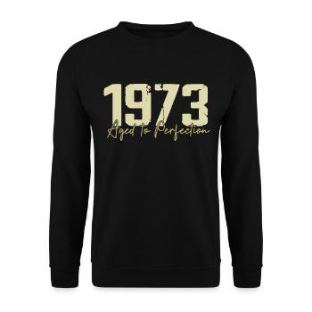 Original 1973 Rétro 1973 Cadeau d’anniversaire 1973 - Sweat-shirt Unisexe - noir - Devant - Alina (178cm) & Michal (187cm)