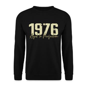 Original 1976 Rétro 1976 Cadeau d’anniversaire 1976 - Sweat-shirt Unisexe - noir - Devant - Alina (178cm) & Michal (187cm)