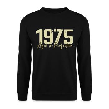 Original 1975 Rétro 1975 Cadeau d’anniversaire 1975 - Sweat-shirt Unisexe - noir - Devant - Alina (178cm) & Michal (187cm)