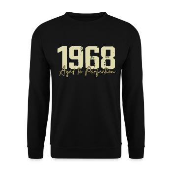 Original 1968 Rétro 1968 Cadeau d’anniversaire 1968 - Sweat-shirt Unisexe - noir - Devant - Alina (178cm) & Michal (187cm)