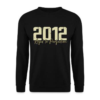Original 2012 Rétro 2012 Cadeau d’anniversaire 2012 - Sweat-shirt Unisexe - noir - Devant - Alina (178cm) & Michal (187cm)