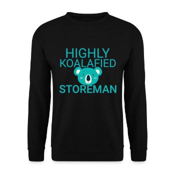 Storeman Koalafied - Unisex Sweatshirt - black - Front - Alina (178cm) & Michal (187cm)