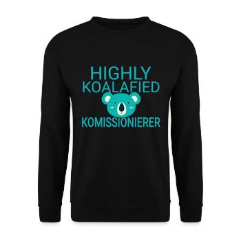 Commissaire Koalafied - Sweat-shirt Unisexe - noir - Devant - Alina (178cm) & Michal (187cm)