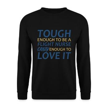 Flight Nurse Crazy Luftrettung - Unisex Pullover - Schwarz - Vorne - Alina (178cm) & Michal (187cm)